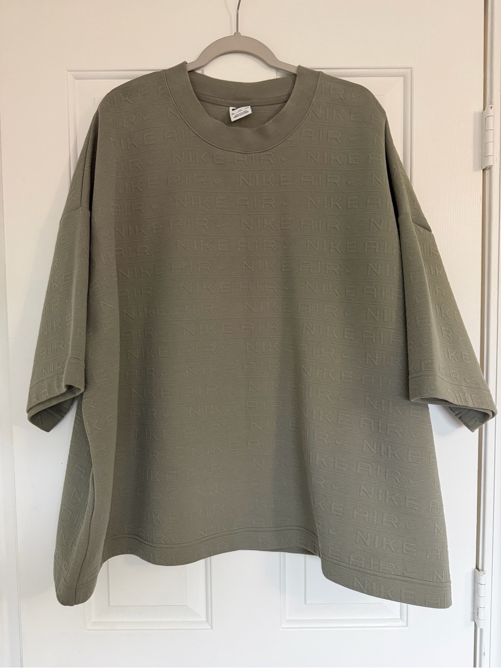 Nike Oversized Short-Sleeve Crewneck T-Shirt in Olive Green